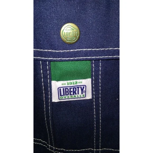 Liberty Men's Blue Jean Denim Bib Overalls Carpenter Farmer - 48"x32" NWT
